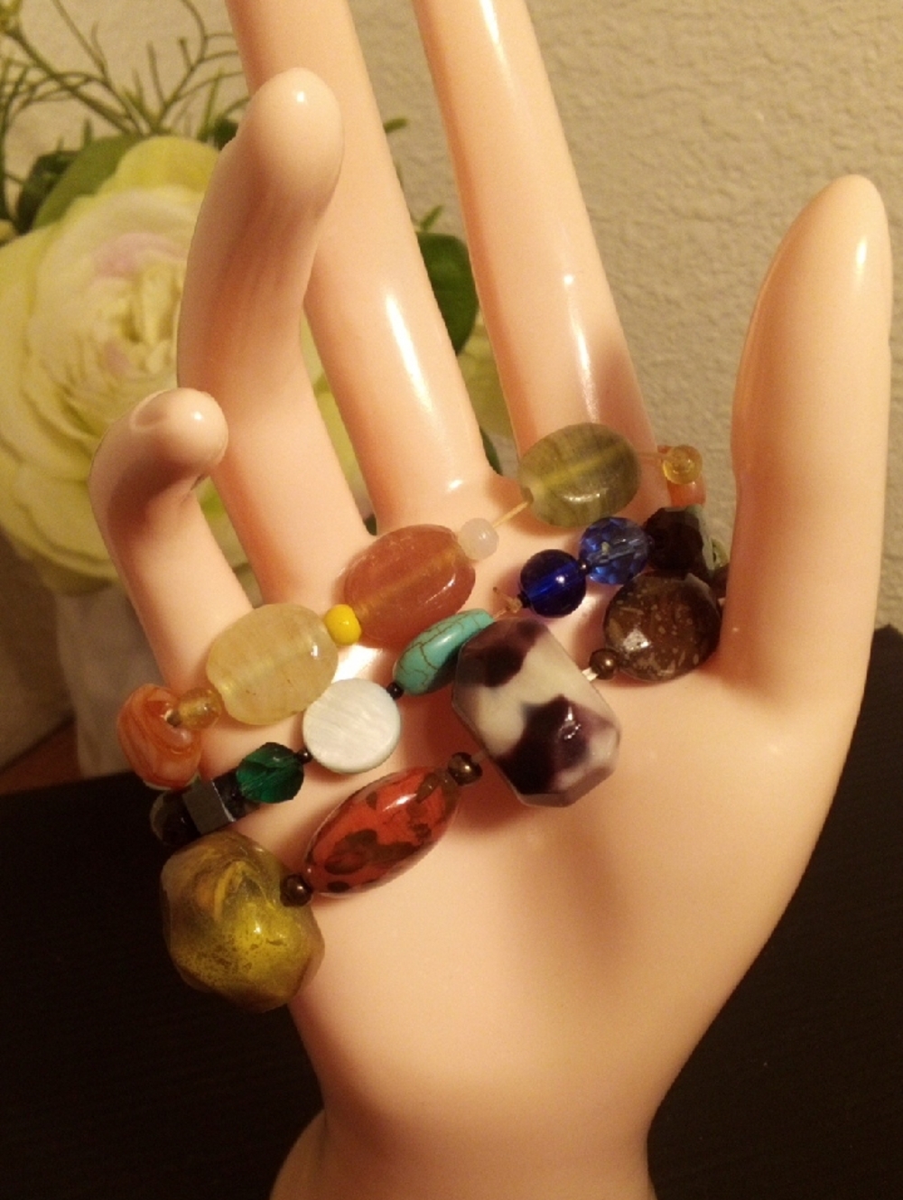 Assorted Multi-Color Bead Stretch Bracelets - Women Jewelry